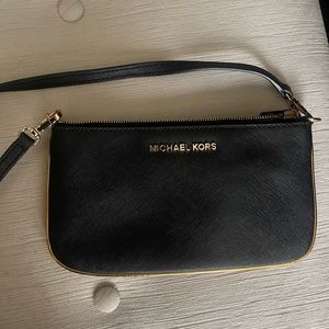 Black Leather Wallet Crossbody